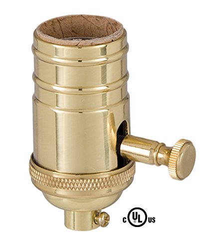 Edison Size Full Dimmer Socket in Brass