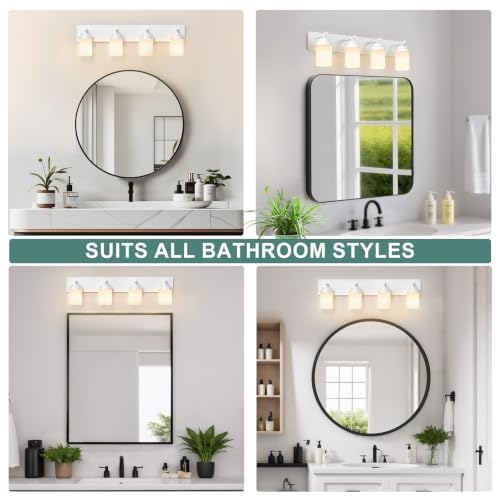 Bathroom Light Fixture White