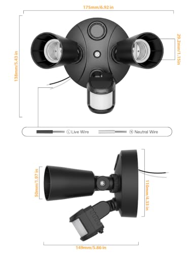 2 Pack Motion Sensor Outdoor Lights (2 Count)