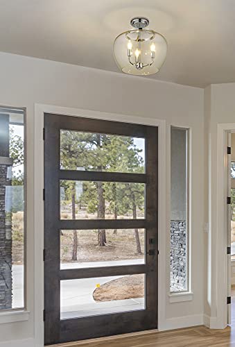 3 Light Semi Flush Mount 473SF