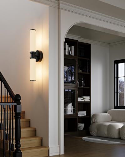 Black Rechargeable Battery Operated Wall Sconces with Remote