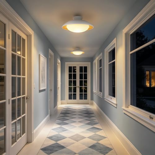15.7'' White Proch Ceiling Light