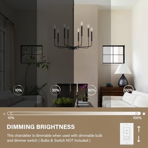 Modern Black Chandelier for Dining Room
