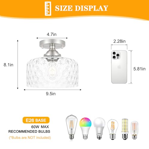 Small Semi Flush Mount Ceiling Light Fixture