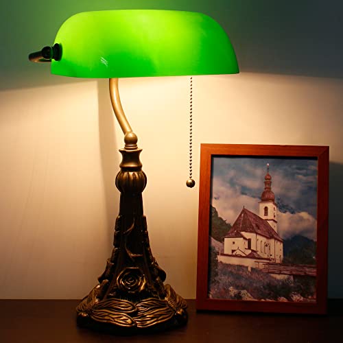 Tiffany Banker Lamp Small Stained Glass Table Lamp Tiffany Style