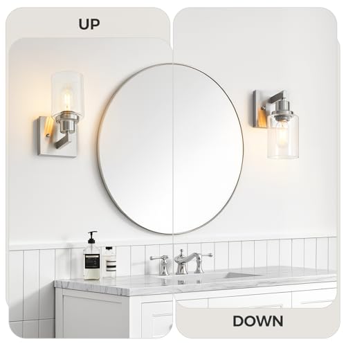 Bathroom Wall Sconce Set of 2 Brushed Nickel Bathroom Vanity Light