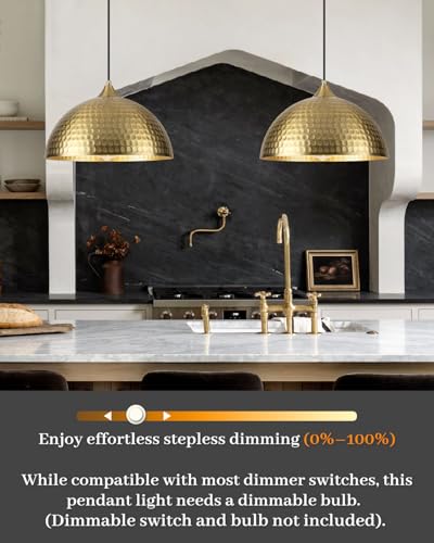 Gold Pendant Lights Kitchen Island 2 Pack (2 Count)