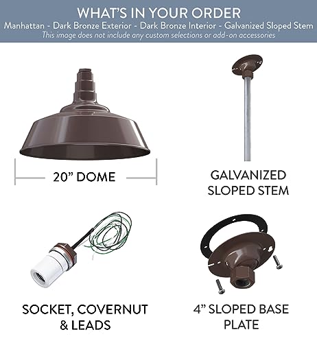 Industrial Pendant Light 20 Inch Extra Large Steel Warehouse