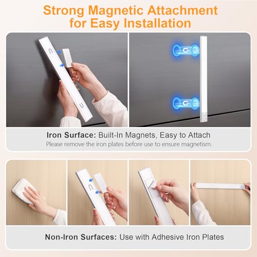 14.7inch Under Cabinet Lighting Rechargeable 2 Pack (2 Count)
