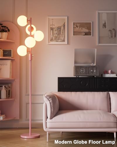 64IN Dimmable Pink Floor Lamp (5 Count)
