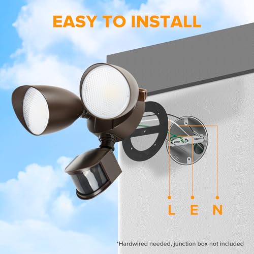 32W 3500 Lumen LED Security Lights Motion Sensor Light Outdoor