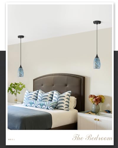Vintage Art Blue Pebble Pendant Lighting