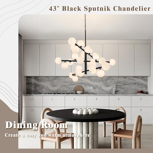 43"Black Sputnik Chandeliers