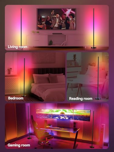 Smart RGBICW LED Corner Floor Lamp