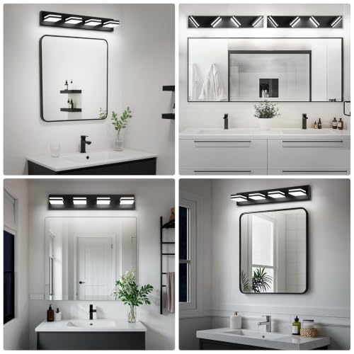 Modern LED Black Acrylic Bathroom Lights Fixtures 4