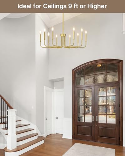10 Light Gold Chandelier