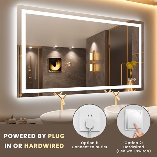 50"X30" LED Bathroom Mirror with Lights