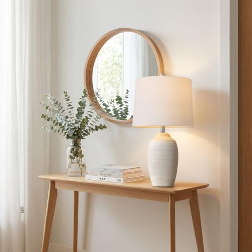 24.5" Ceramic Table Lamp for Living Room with Pre
