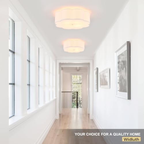 21.7" Large White Semi Flush Mount Ceiling Light