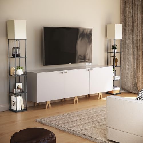 5 Tier Floor Lamp with Shelves