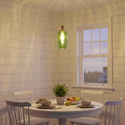 Green Glass Pendant Lights Kitchen Island
