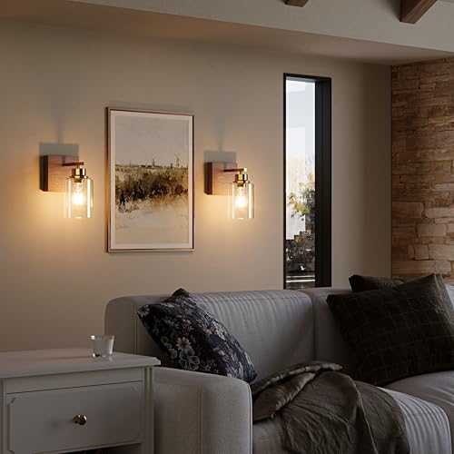 Wireless Battery Operated Wall Sconce Set of 2 with Remote Control (2 Count)