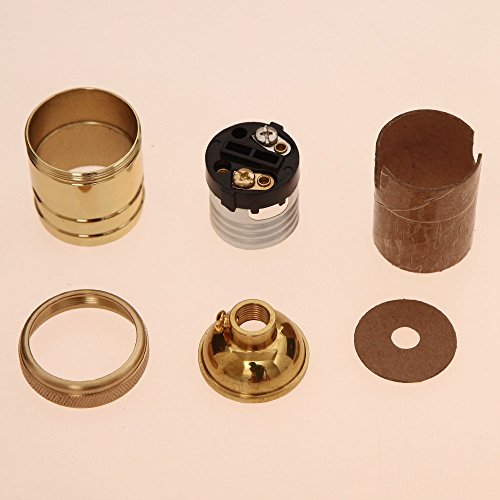 6 Pack Screw Thread Keyless Brass Light Socket (6 Count)