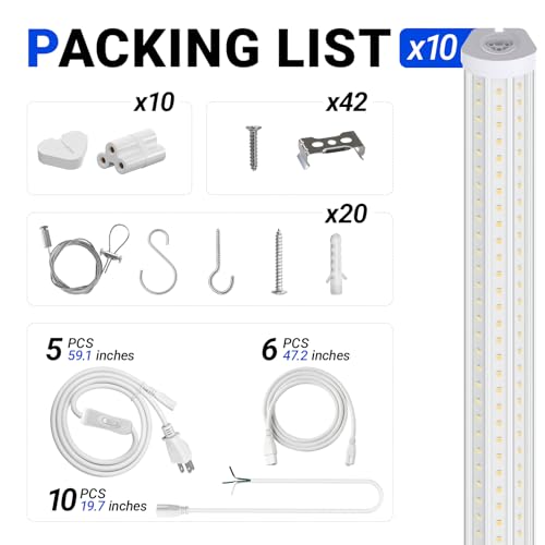 T8 LED Shop Lights 8FT