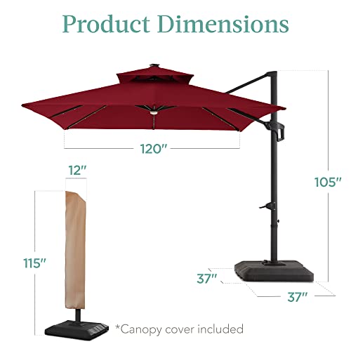 10x10ft Cantilever Patio Umbrella w