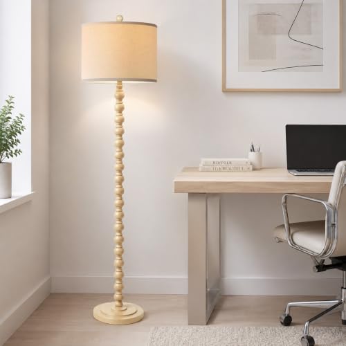 Farmhouse Floor Lamp for Living Room (Wash White)