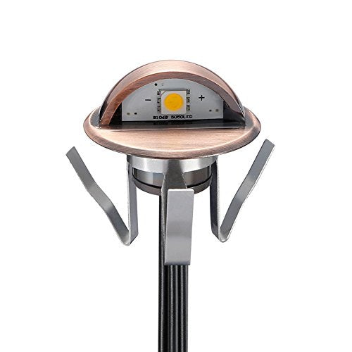 30pcs Low Voltage LED Deck Lights kit Φ1.38 Outdoor Garden Yard Decoration Lamp Recessed Landscape Pathway Step Stair Cold White LED Lighting (30 Count)