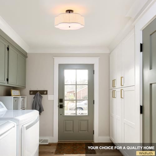 18" Black Semi Flush Mount Ceiling Light