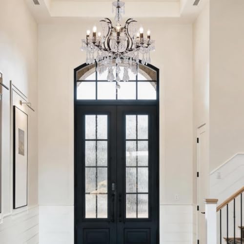 Black Maria Theresa Chandelier Light Fixture Modern Crystal Chandeliers for Bedroom