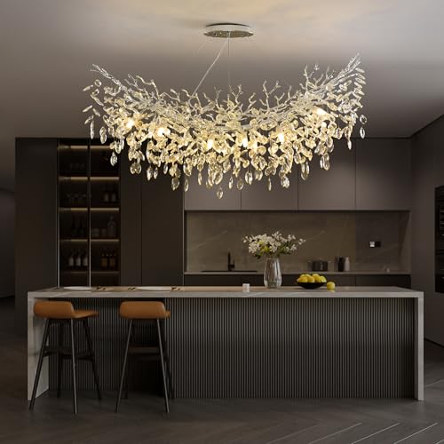 Rectangle Crystal Tree Branch Chandelier