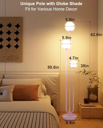 63IN 3 Light Dimmable Floor Lamp (3 Count)