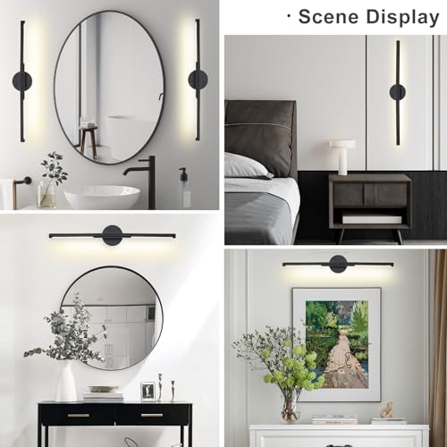 Matte Black Bathroom Light Fixtures Over Mirror 30 Inch