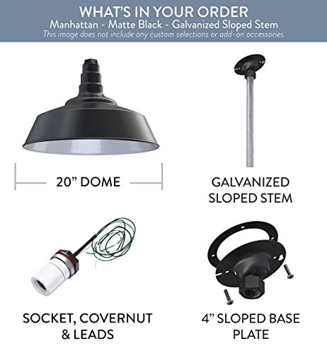 Industrial Pendant Light 20 Inch Extra Large Steel Warehouse