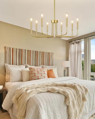 8 Light Gold Chandelier