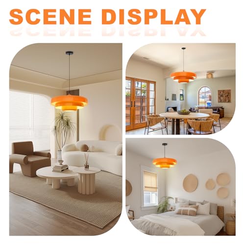 Mid Century Modern Orange Pendant Light