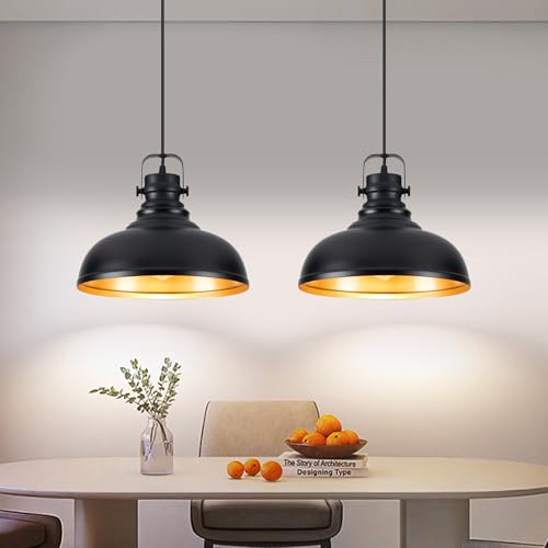 12 Inch Farmhouse Pendant Lights Kitchen Island (2 Count)