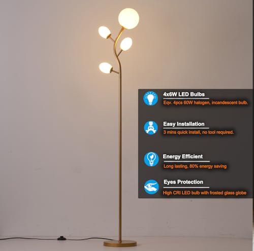 4 Globe Floor Lamp for Living Room