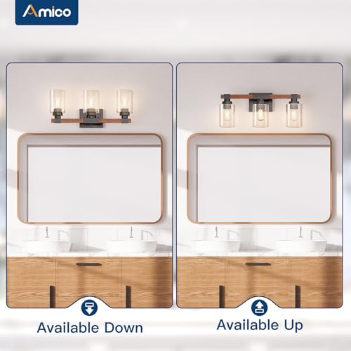 3 Light Farmhouse Bathroom Vanity Light
