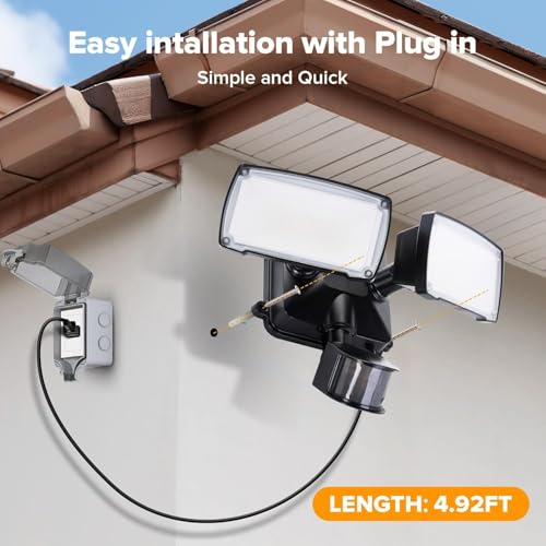 21W Plug in Motion Sensor Light Outdoor