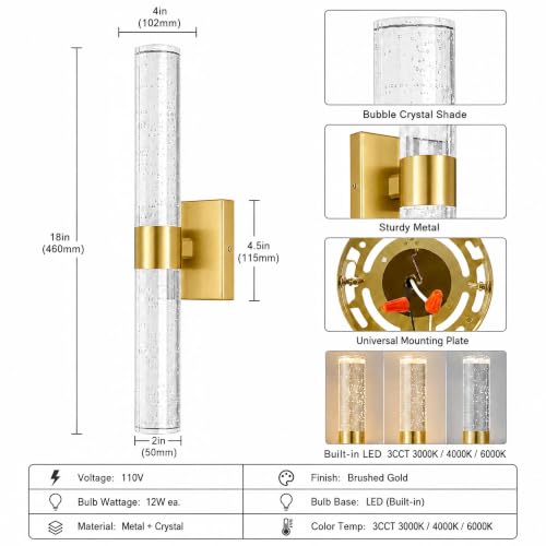 Modern Wall Sconces Set of Two (2 Count)
