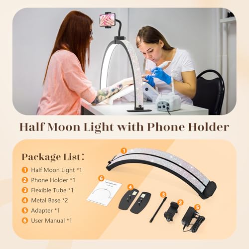 Half Moon Light for Nail Desk