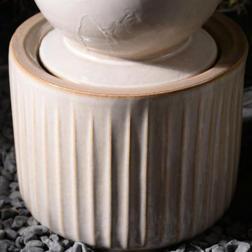 Ivory Ceramic Sphere Fountain