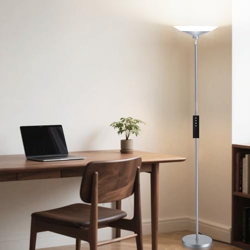 Silver Torchiere Floor Lamp