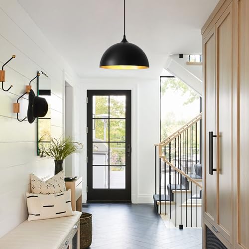 Black Plug in Pendant Light 2 Packs 11.8inch
