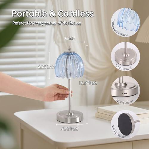 Rechargeable Table Lamp with 5200mAh Battery & Touch Control