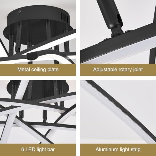Modern 32.8" LED Chandelier Ceiling Light 6 (6 Count)